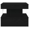 vidaXL Coffee Table with LED Lights Black Oak 50x50x40 cm