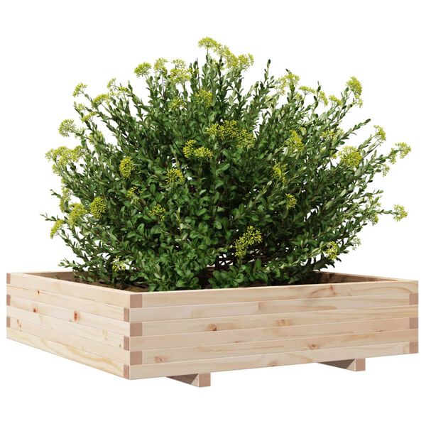 vidaXL Garden Planter 100x100x26.5 cm Solid Wood Pine
