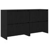 vidaXL Sideboards 2 pcs Black oak 70 x 41 x 75 cm Engineered wood