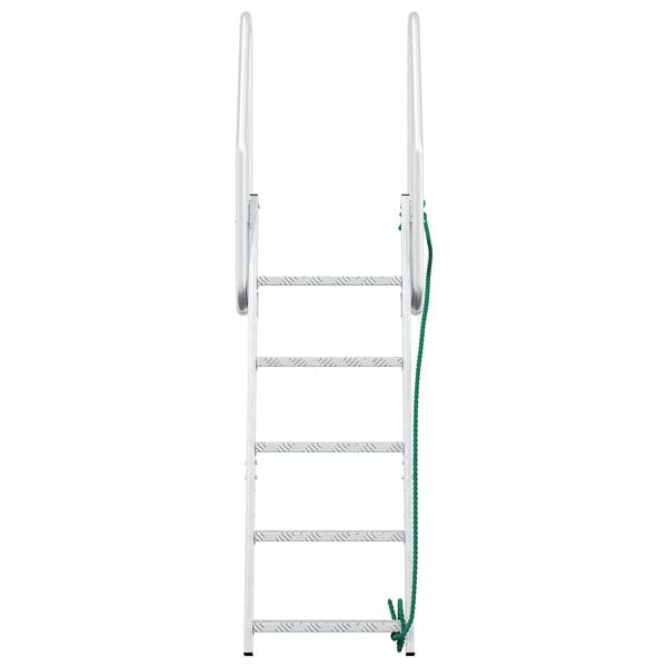 vidaXL 5-Step Dock Ladder Silver 58 x 77 x 191 cm Aluminium