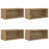 vidaXL CD Storage Rack 4 pcs Artisan Oak 40 x 17 x 17 cm