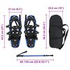 vidaXL 3 in 1 Snowshoes Blue and Black 25 inches Aluminum and HDPE