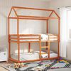 vidaXL Bunk Bed without Mattress Wax Brown 90x190 cm Single Solid Wood Pine