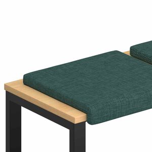vidaXL Bench Cushion 2 pcs Fabric Dark Green Depth 35 cm