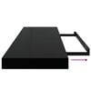 vidaXL Floating Wall Shelves 4 pcs High Gloss Black 80x23.5x3.8 cm MDF