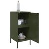 vidaXL Sideboards 2 pcs Olive Green 36x39x79 cm Steel