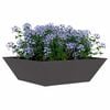 vidaXL Garden Planter Black 50 x 50 x 15 cm Cold-rolled Steel