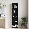 vidaXL Bookcase Black Oak 40x24x176 cm Engineered Wood