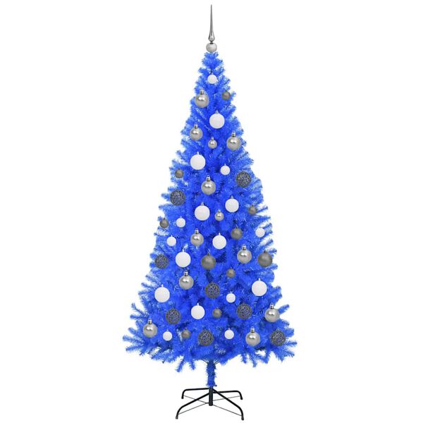 vidaXL Christmas Tree with 300 LEDs with Stand Blue 180 cm PVC