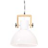 vidaXL Industrial Hanging Lamp 25 W White Round 30 cm E27