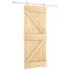 vidaXL Sliding Door with Hardware Set 85x210 cm Solid Wood Pine