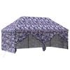 vidaXL Pop-up Gazebo with 4 Sidewalls 3 x 6 m Blue Camouflage