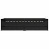 vidaXL Bed Frame with Drawer Black Oak 90 x 200 cm Solid Pine Wood