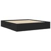 vidaXL Bed Frame without Mattress Black 200x200 cm Engineered Wood