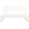 vidaXL Garden Middle Sofas 2 pcs White 120x80 cm Solid Wood Pine