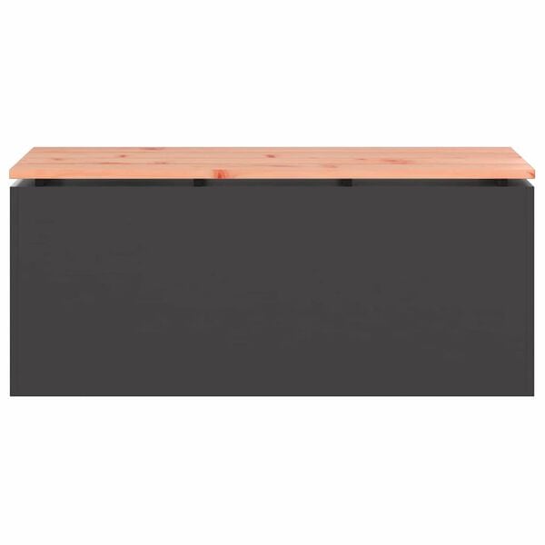 vidaXL Garden Bench Black 100 x 40 x 43 cm Steel