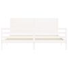 vidaXL Bed Frame without Mattress White 200x200 cm Solid Wood