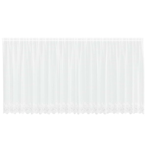 vidaXL Lace Curtain with Curtains Floral White 160 x 500 cm Polyester