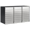 vidaXL Wheelie Bin Storage for 3 Bins Stainless Steel Anthracite