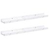 vidaXL Wall Shelf 2 pcs White Marble 60 x 9 x 3 cm Engineered Wood