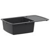 vidaXL Kitchen Sink Single Basin Granite 78 x 50 x 31 cm Graphite