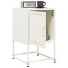 vidaXL Bedside Cabinet White 36x39x60.5 cm Steel