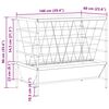 vidaXL Livestock Feeder Silver 100 x 60 x 90 cm Galvanised Steel