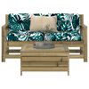 vidaXL 3 Piece Garden Sofa Set Impregnated Wood Pine