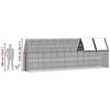 vidaXL Chicken Cage 2 pcs Silver 600 x 100 x 210 cm Galvanised Steel
