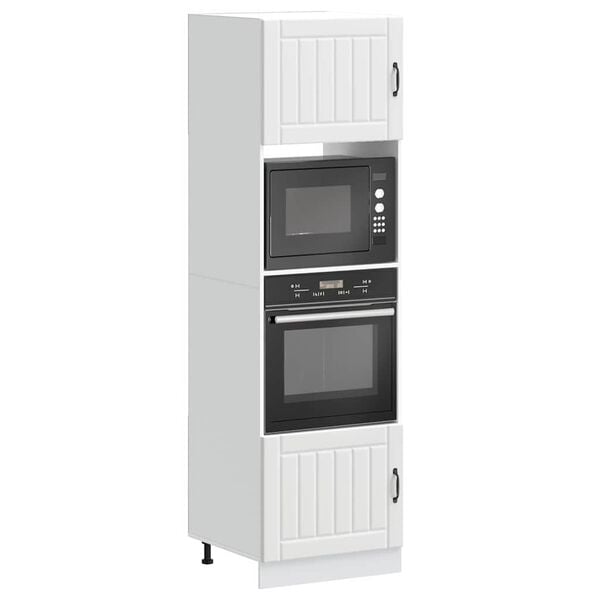 vidaXL Oven Cabinets 2 pcs Lucca White Engineered Wood