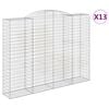 vidaXL Arched Gabion Baskets 13 pcs 300x50x220/240 cm Galvanised Iron