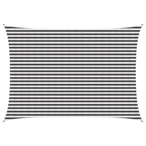 vidaXL Sunshade Sail 3.5 x 5 m HDPE Rectangular Anthracite and White
