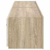 vidaXL TV Wall Cabinets with LED Lights 2 pcs Sonoma Oak 80x35x31 cm