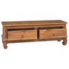 vidaXL TV Stand with Drawer Natural 110 x 35 x 40 cm Solid Teak Wood