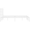 vidaXL Metal Bed Frame without Mattress with Headboard White 140x190cm