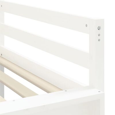 vidaXL Kids' Loft Bed with Tunnel White&Black 80x200cm Solid Wood Pine