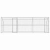 vidaXL Dog Kennel 3 pcs Silver 6 x 2 x 2 m Galvanised steel