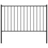 vidaXL Fence Panel with Posts Powder-coated Steel 1.81x1 m Black