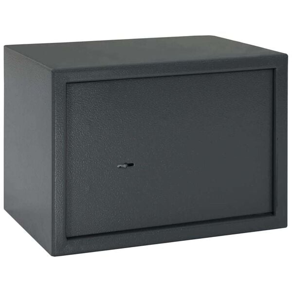 vidaXL Safe Box with Lock Dark grey 35 x 25 x 25 cm Steel