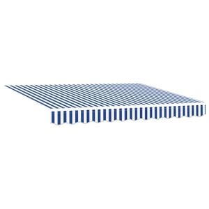 vidaXL Awning Replacement Fabric Blue and White 330 x 195 cm Polyester