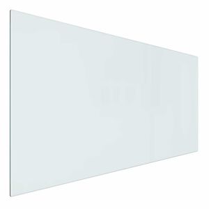vidaXL Fireplace Glass Plate Transparent 100 x 50 cm Glass