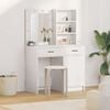 vidaXL Dressing Table Set with Drawer 2 pcs White Engineered Wood