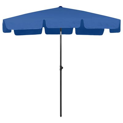 vidaXL Beach Umbrella Azure Blue 200x125 cm