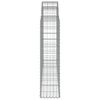 vidaXL Arched Gabion Baskets 20 pcs 200x30x120/140 cm Galvanised Iron