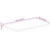 vidaXL Table Top 110x60x2.5 cm Rectangular Solid Wood Rough Mango