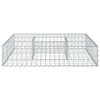 vidaXL Gabion Raised Bed Silver 100 x 100 x 20 cm Galvanised Steel