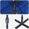 vidaXL Garden Parasol Azurblau 370 x 197 x 239 cm