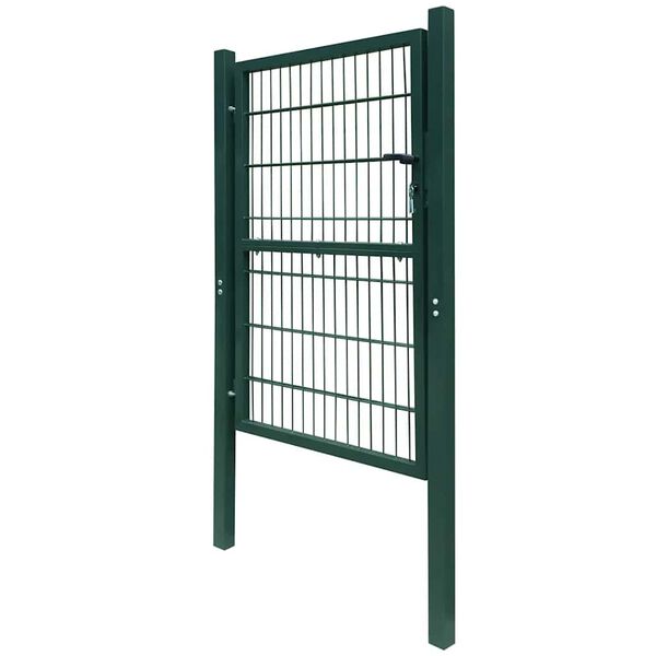 vidaXL 2D Fence Gate (Single) Green 100x140 cm