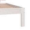 vidaXL Bed Frame without Mattress White 75x190cm Small Single