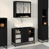 vidaXL Bathroom Cabinet Black Oak 80 x 33 x 60 cm Engineered Wood